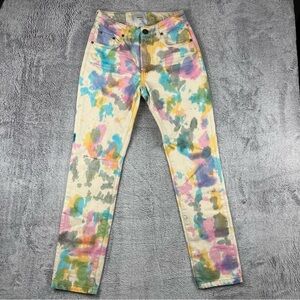 One teaspoon jeans high waist awesome baggies watercolor size 26